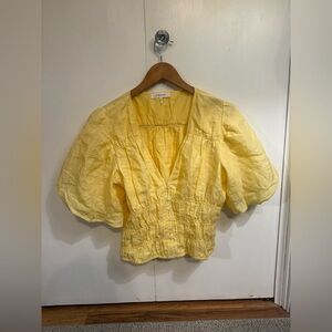 FRAME Julianne puff sleeve top